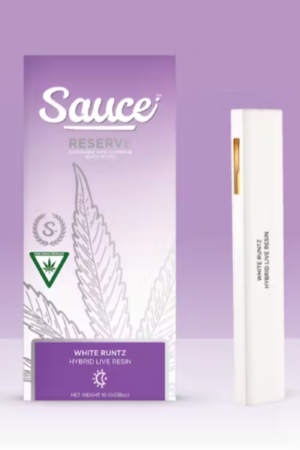 Sauce Bar White Runtz – 1G Live Resin Vape (Hybrid)